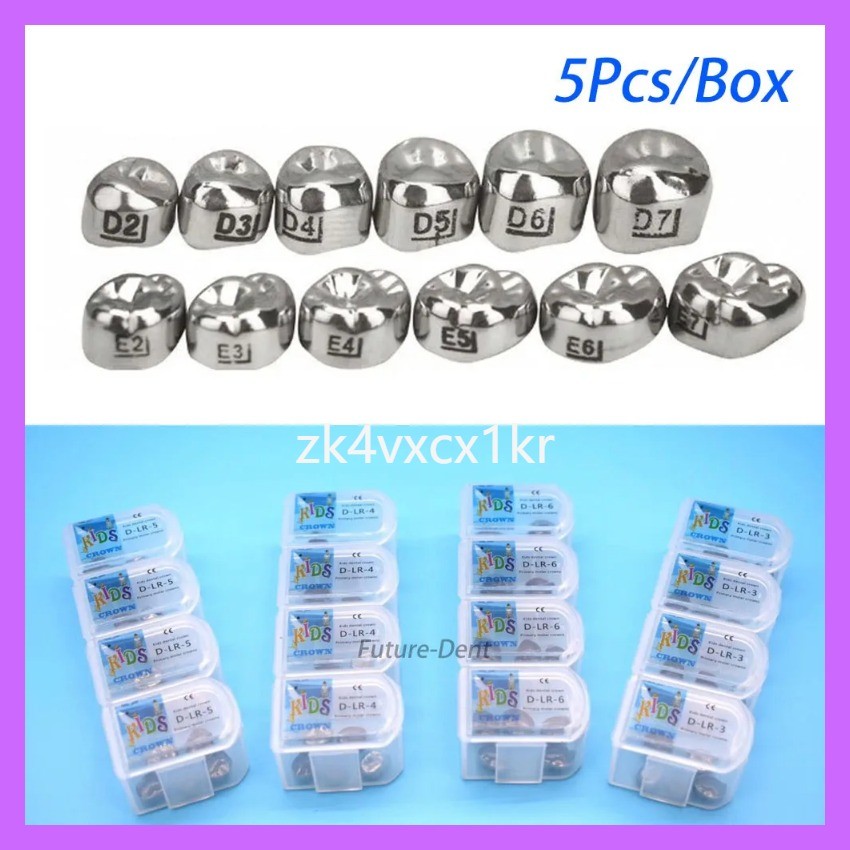 tk 5Pcs/Box Dental Crown kids Primary Molar Upper Left 1st/2nd ...