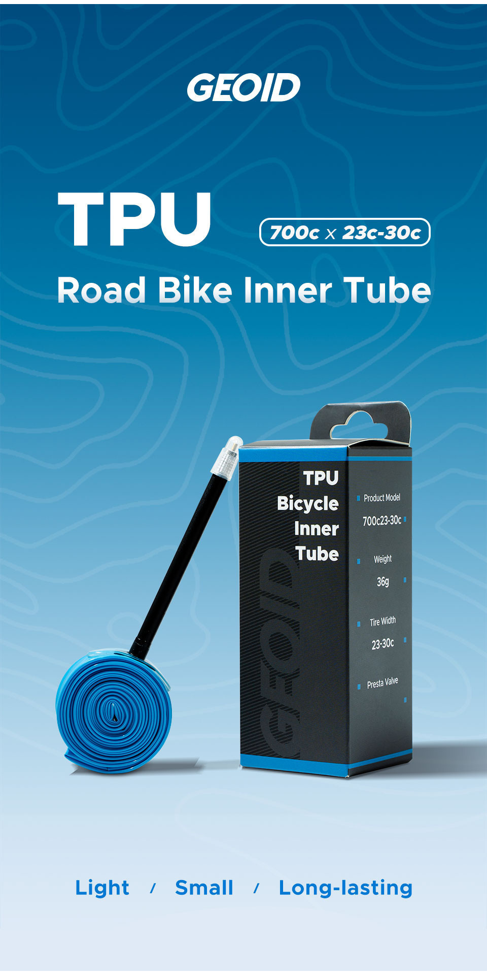 Geoid Ultralight Bike Inner Tube 700c * 23-30c แผนที่จักรยาน TPU วัสดุ ...