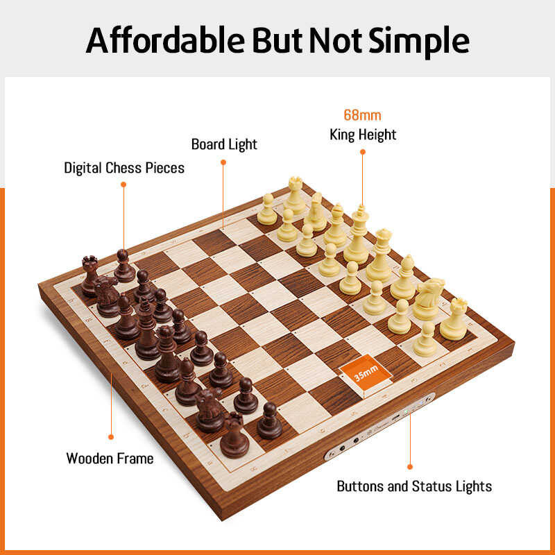 Air Chessnut พร้อม Queen LED AI Adaptive E-Chess Set เกมและ App พร้อม ...
