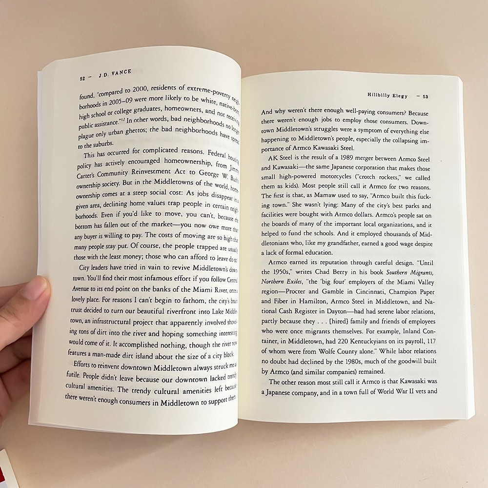 Hillbilly Elegy By J. ดี แวนซ์ #1 New York Times Bestseller English Book หนังสือปกอ่อน | Shopee ...