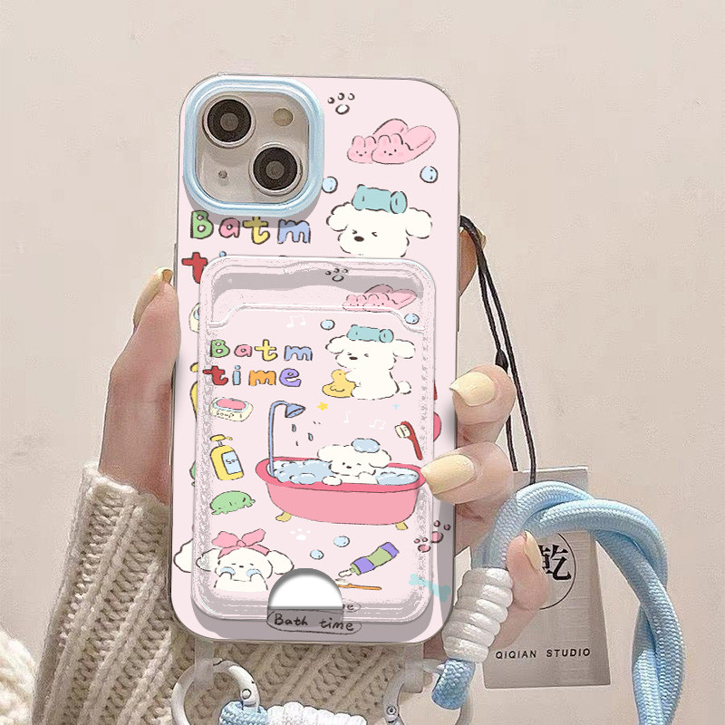 สําหรับเคส iPhone IP15 PRO MAX IP11 IP12 PRO IP7 IPXS MAX Bath puppy ...