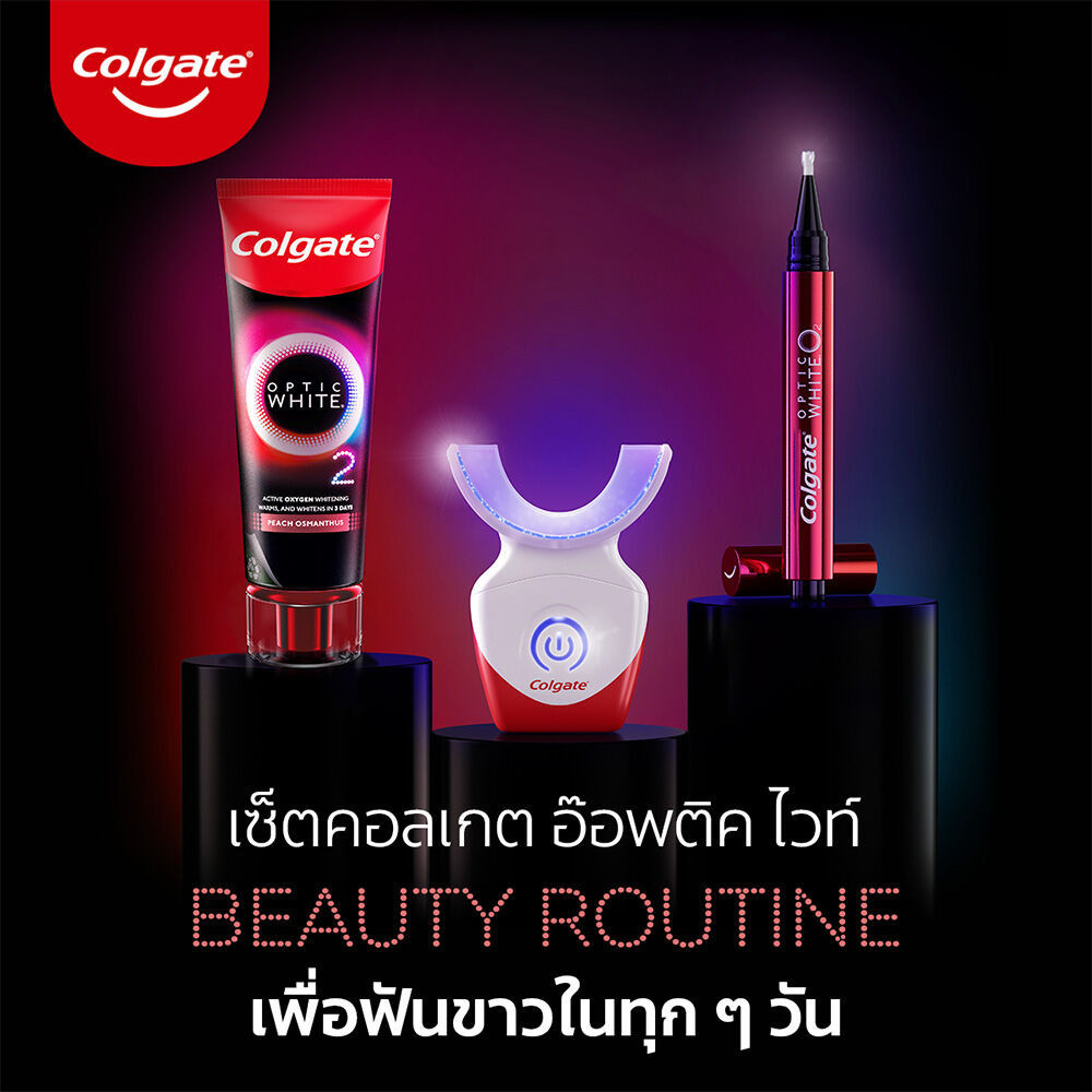 Colgate Optic White O2 Toothpaste คอลเกต ยาสีฟัน 85g (Aromatic Menthol ...