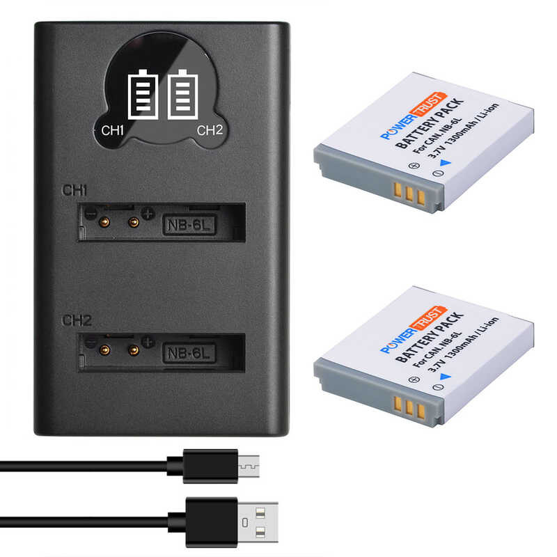 NB6L a NB6LH Battery + Charger for Canon Powershot SX510 HS SX520