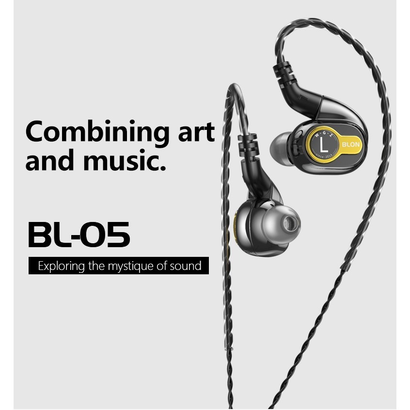 Blon Bl05 BL-05 2nd generation 10 มม. cnt diaphragm hifi in - ear ชุดหู ...