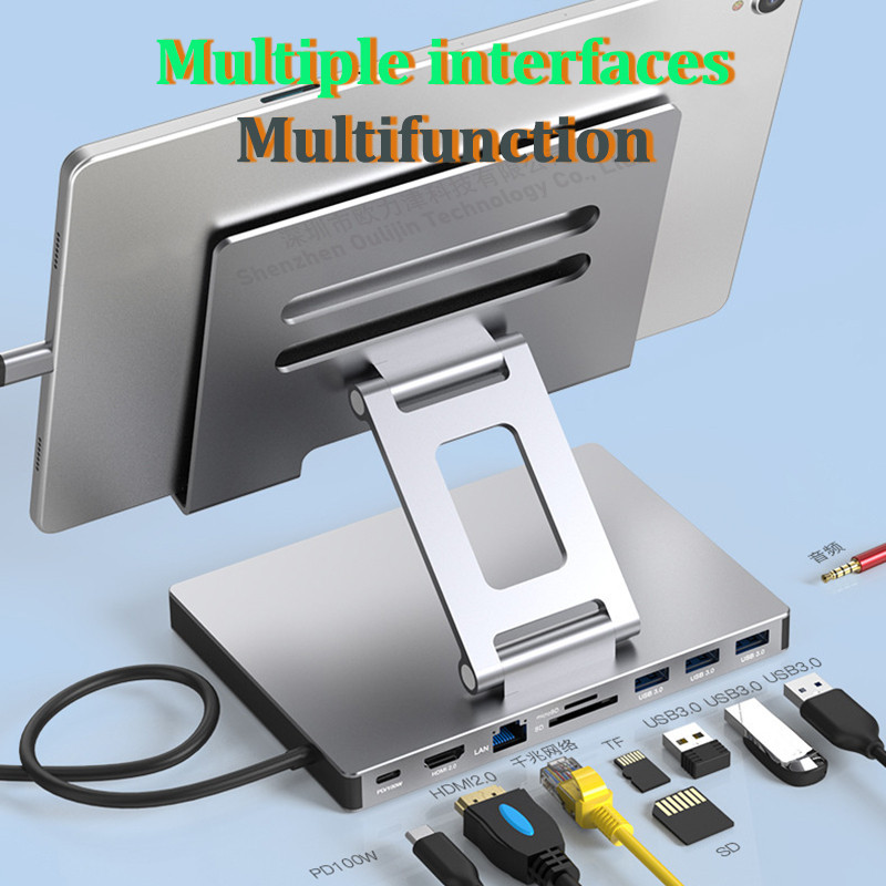 Port Multifunctional Multi Tablet USB C Hub Ipad Extension Dock แท่นวาง ...