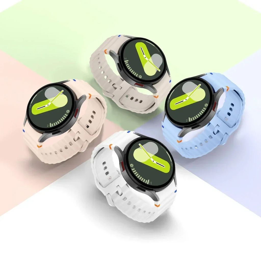 【เคส+สาย】สำหรับ Samsung Galaxy Watch 7 40MM 44MM สายรัดนาฬิกาซิลิโคน ...