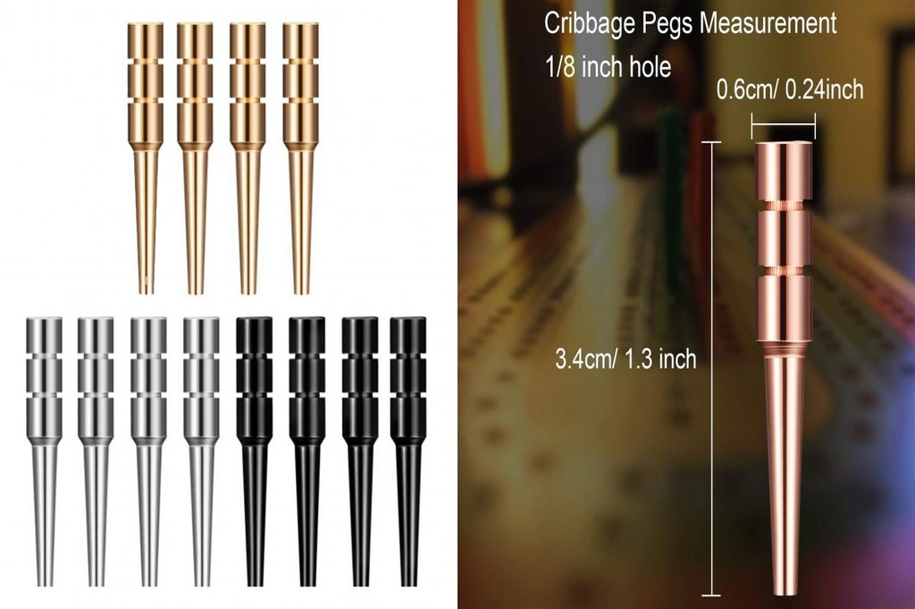 Ari Easy Grip Cribbage Peg 12pcs โลหะ Cribbage หมุดชุด Scoreboard Pin ...