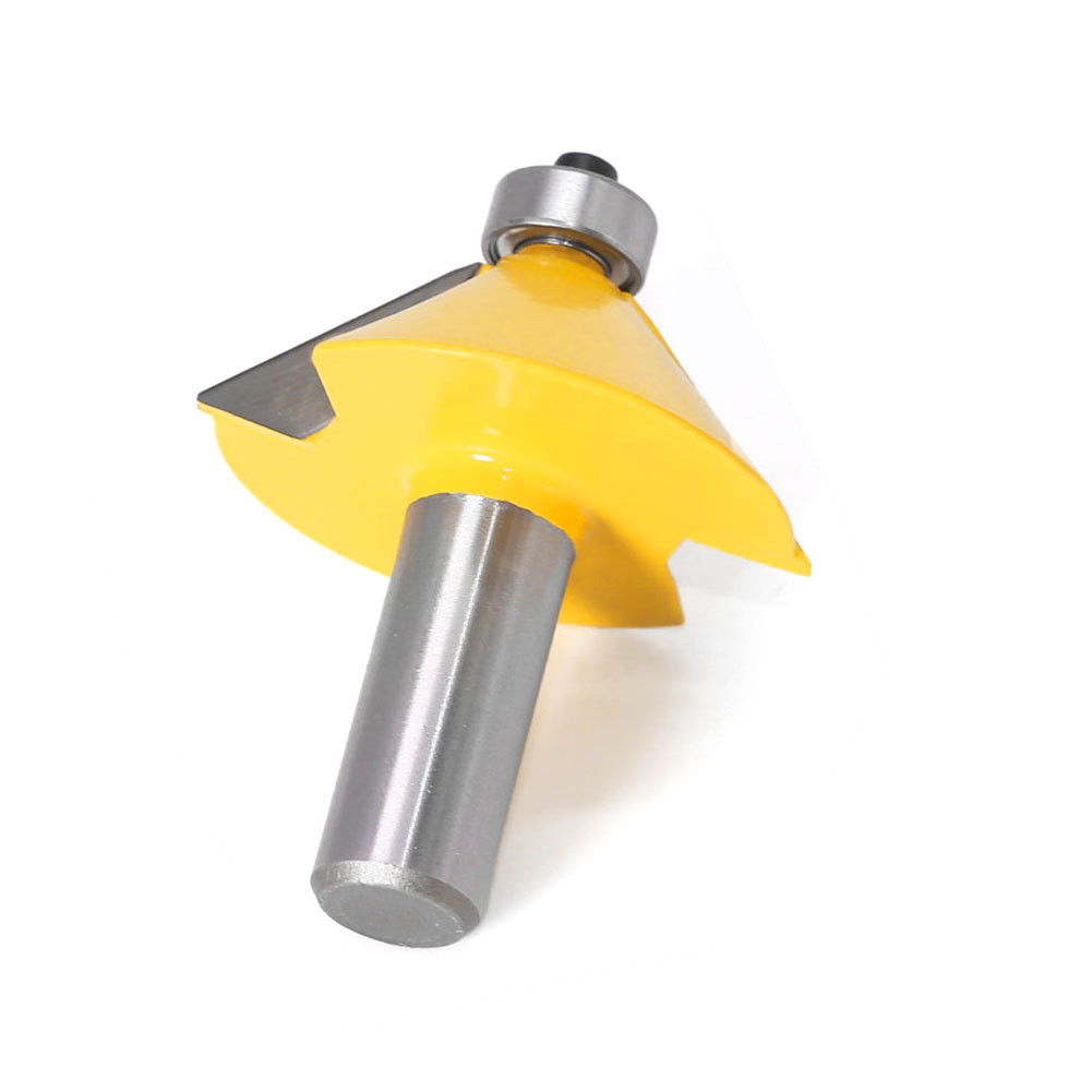 45 องศา Chamfer Router Bit, 1/2 นิ้วและ 12 มม. Shank Bevel Edge Bit ...