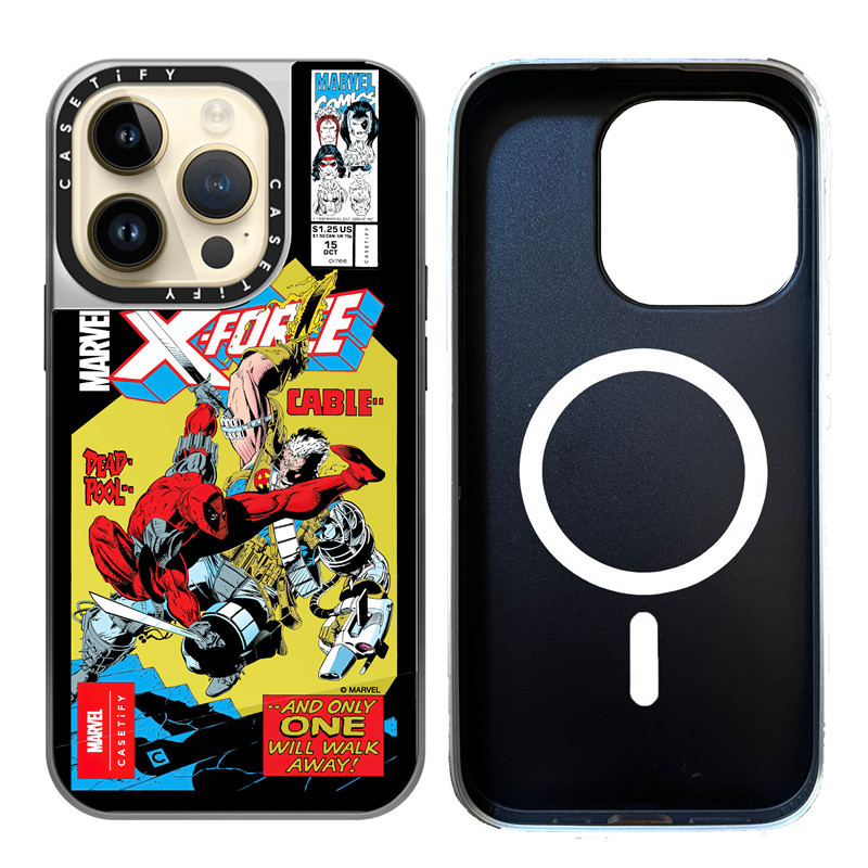 Casetify | Deadpool x Wolverine การ์ตูนหนังสือกรณีแม่เหล็กดูด Black ...