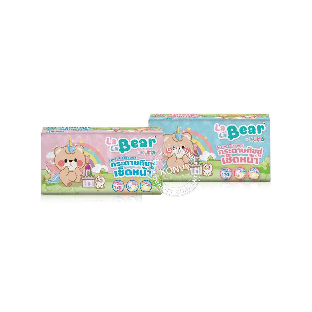 KUMA Lala Bear Facial Tissue 170Sheets กระดาษทิชชู่เช็ดหน้า 170 แผ่น. ...