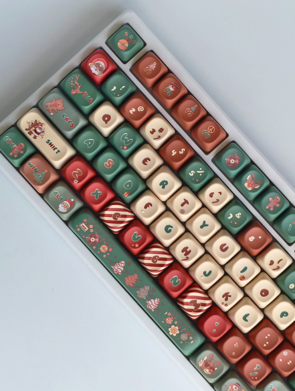 Merry Christmas Keycaps MOA โปรไฟล์ 130 คีย์ PBT Dye Sublimation Aula ...