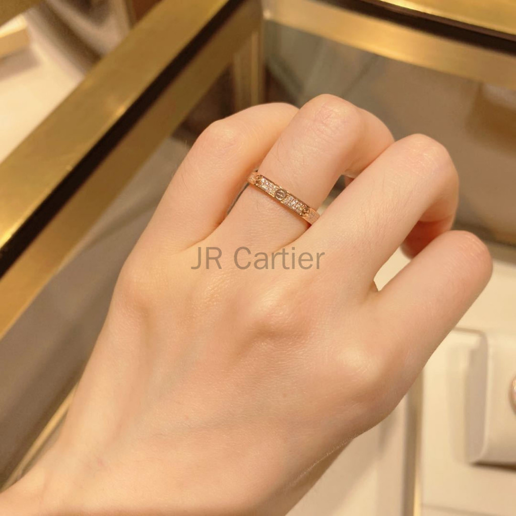 New Love Wedding Band Ring 2 ROWS Diamond gold, Rose gold สามารถเลือก ...