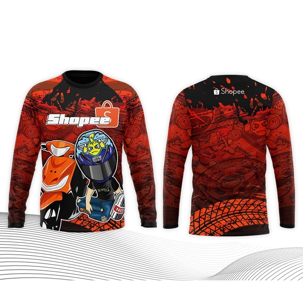 Shopee Rider แขนยาว Shopee Thai Motorcycle Riders แขนยาว Full ...
