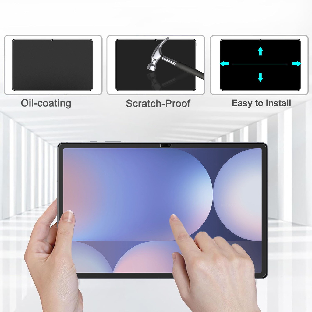 2 ชิ้นเคลือบกระจกนิรภัยใส HD Hard ฟิล์ม Scratch Proof Screen Protector ...