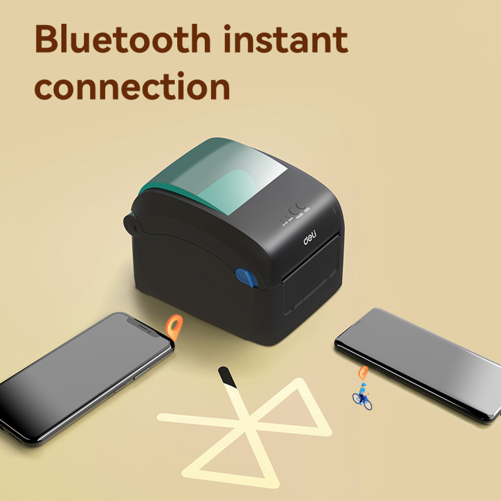 Deli S401 Thermal Label Printer เครื่องพิมพ์สติ๊กเกอร์ 203 dpi, ความ ...