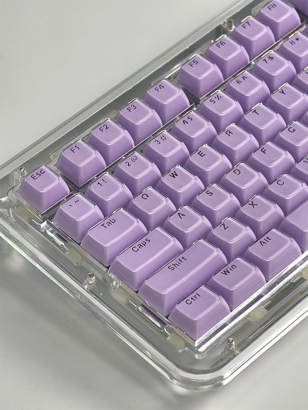 Purple Jelly Keycaps 136 คีย์โปรไฟล์ OEM PC PBT Letter Light ...