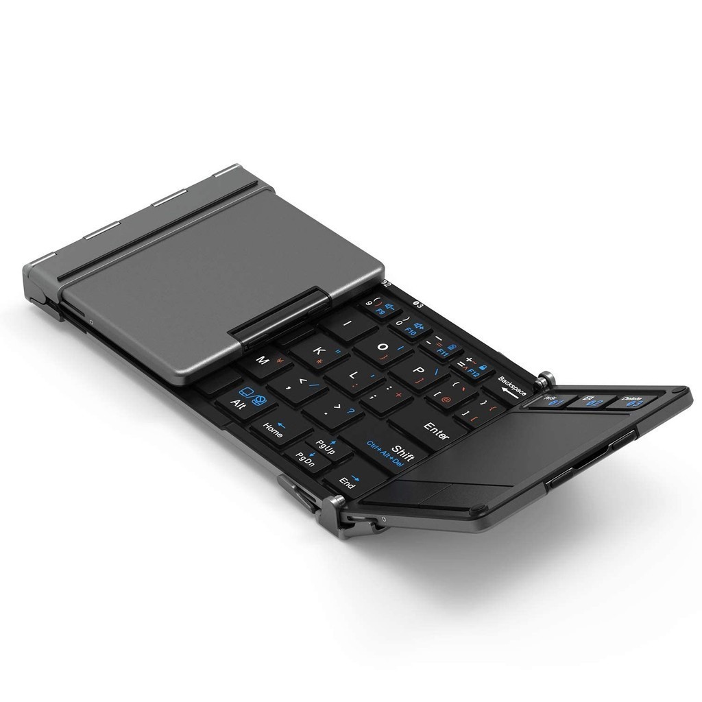 iClever Bluetooth Wireless Keyboard คีย์บอร์ดมือถือพับได้พร้อมทัชแพด