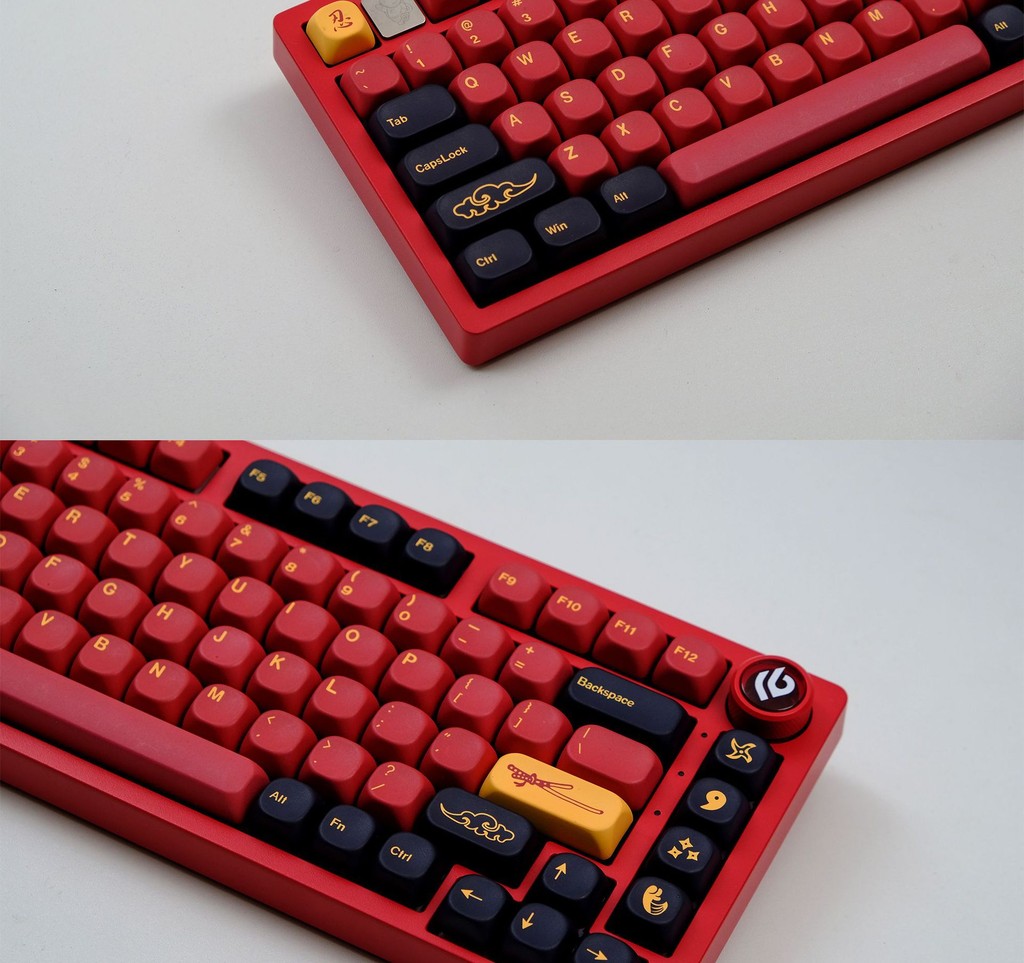 Red Samurai Keycap GMK Custom MOA\KOA ปุ่มกด PBT ระเหิดสูง 131 คีย์ปุ่ม ...