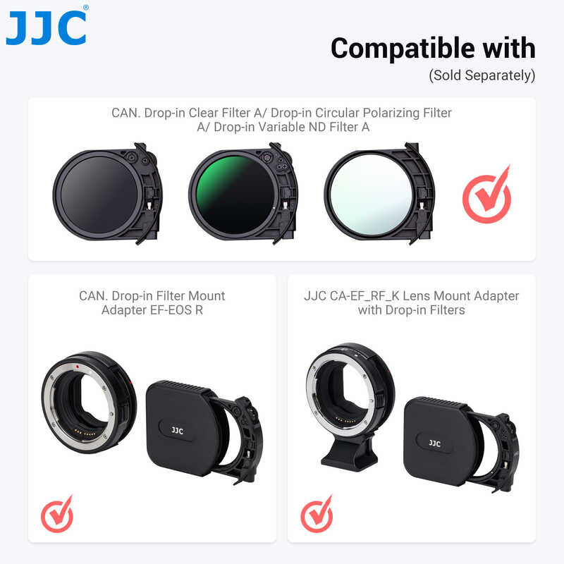Δ JJC Housing Organizer Kit สำหรับ Canon Clear CPL VND A Ef-Eos R Plug ...