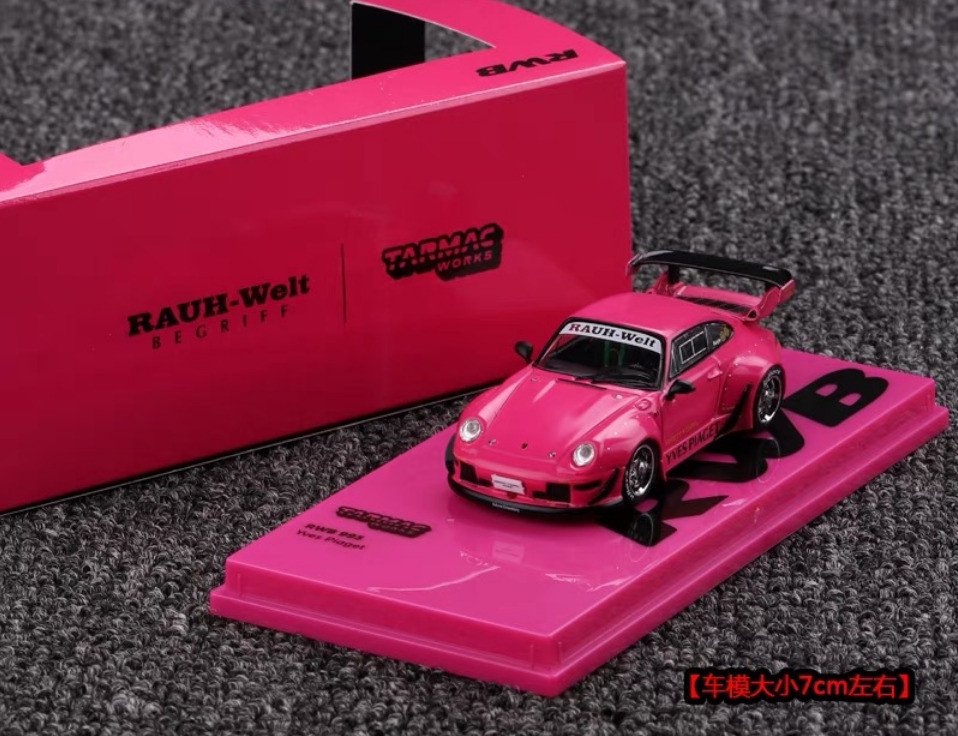Tarmac Works 1:64 Porsche 911 ดัดแปลงตัวกว้าง RWB 993 โมเดลรถสีชมพู ...