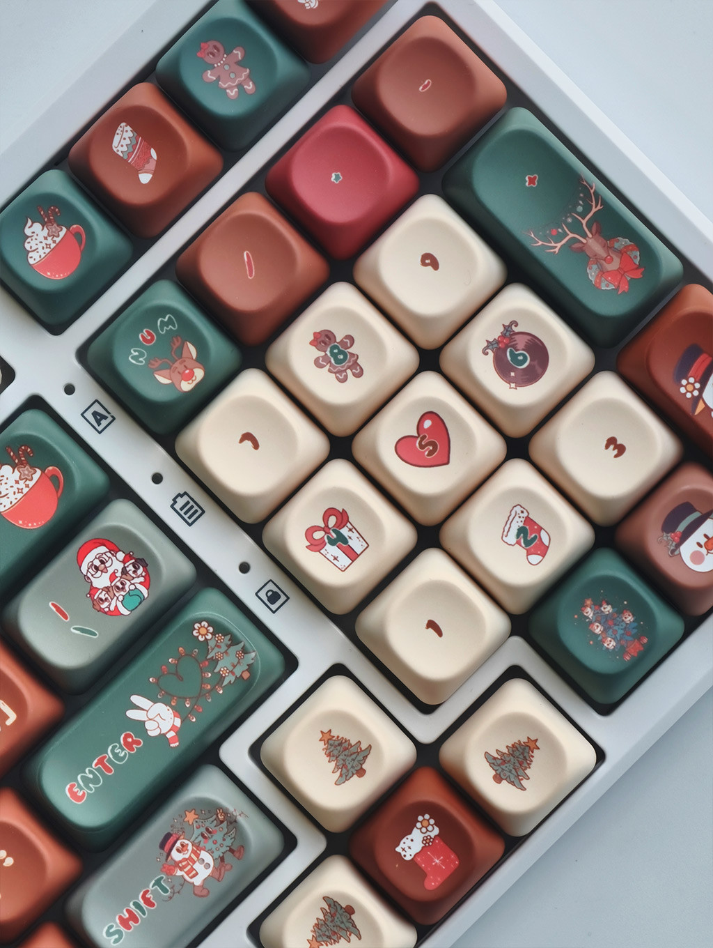 Merry Christmas Keycaps MOA โปรไฟล์ 130 คีย์ PBT Dye Sublimation Aula ...