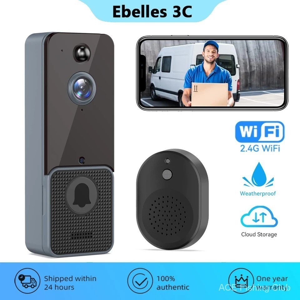 Wireless WiFi Video Doorbell กล้องสมาร์ทบ้านกลางแจ้งประตู Bell Intercom ...