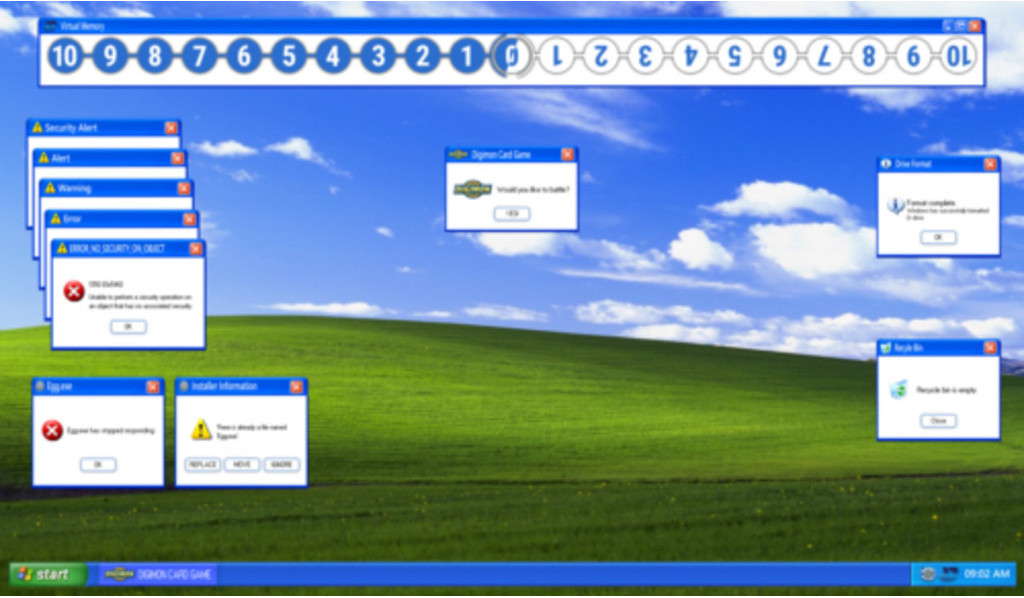 Digimon Windows XP Playmat Mat TCG Vista 10 PC ใหม่ & บรรจุภัณฑ์ ...