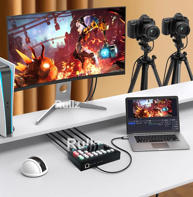 4k 4 Channel HDMI Video Switcher Multi Camera Live Streaming Broadcast ...