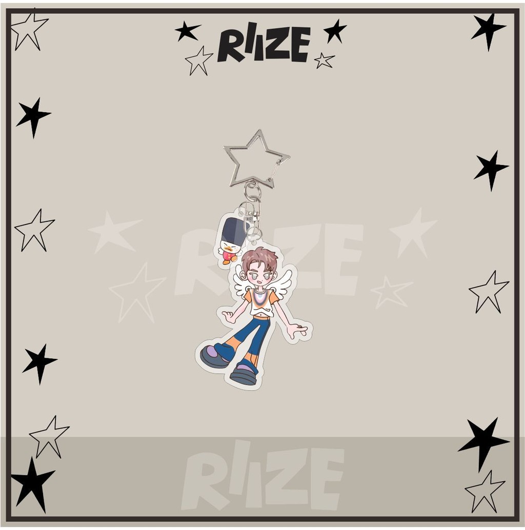 Kpop Idol RIZE น่ารักการ์ตูนตัวอักษรพวงกุญแจอะคริลิคพวงกุญแจ | Shopee ...