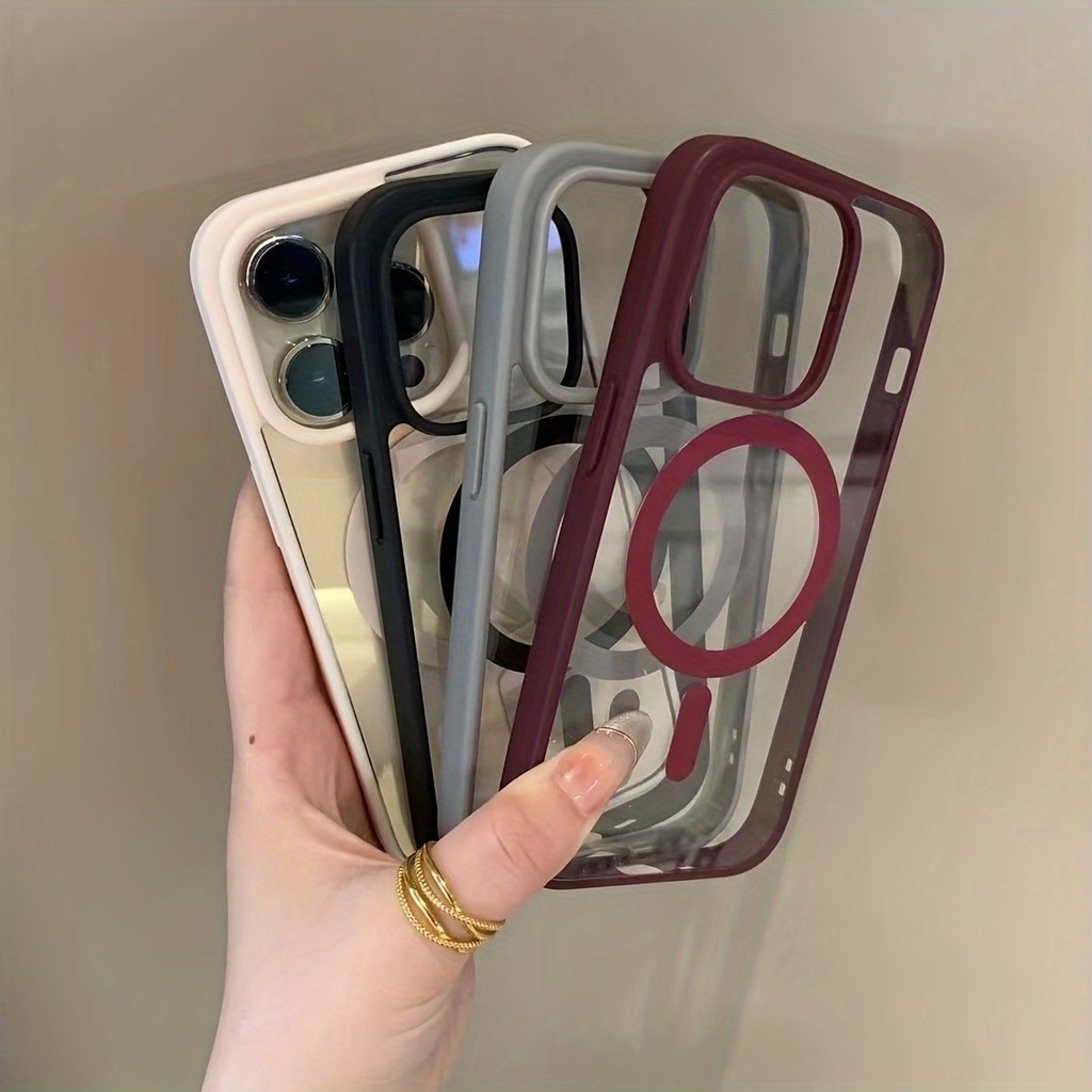 Custodia In Acrilico Trasparente Con Placcatura Di Lusso Per IPhone 16 15 14 13 12 Pro Max 16 Plus Custodia Rigida Per Armatura Per PC Antiurto Antiurto - Foto 14