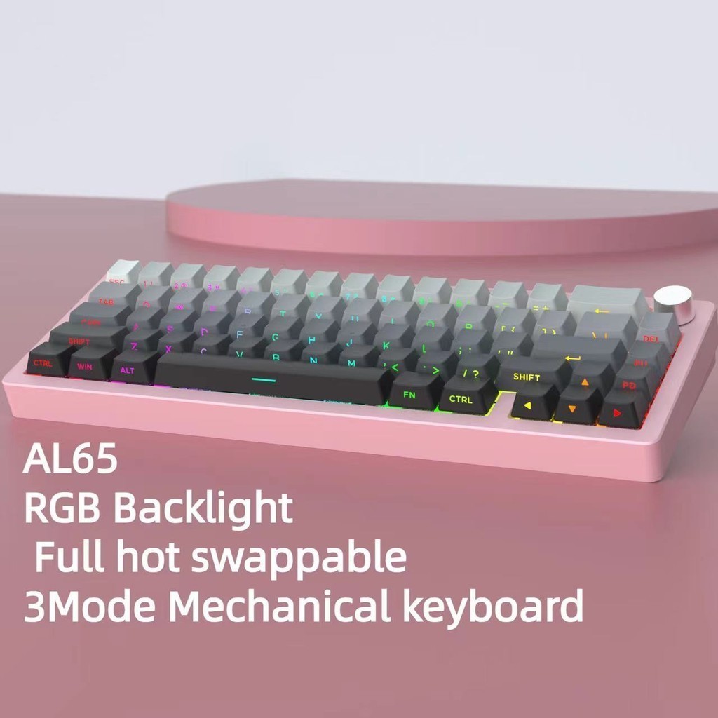 Mathew Tech 3 โหมดGradient keycapคีย์บอร์ดAL65 หลายทางเลือกอลูมิเนียม ...