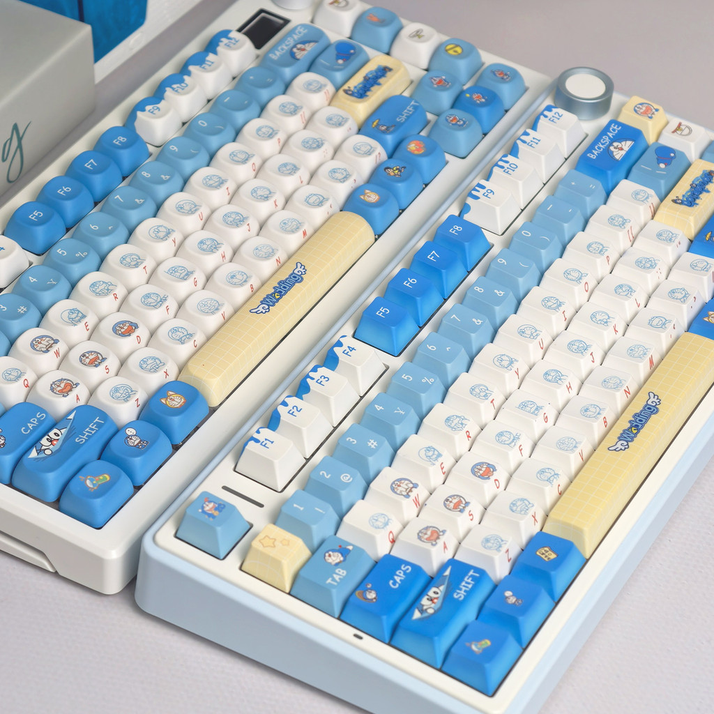 Doraemon Keycaps 120 คีย์ MOA/เชอร์รี่โปรไฟล์ PBT Dye Sublimation ...