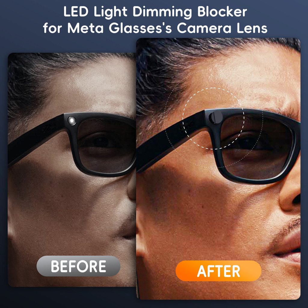 2PCS Pack LED Light Blocking สําหรับ Ray-Ban Meta Way-farer/Skyler ...