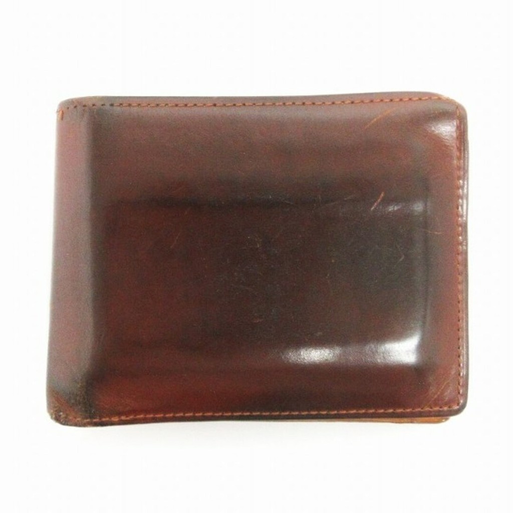 Coco Meister Bifold Wallet Leather Shell Cordovan Brown Direct from ...