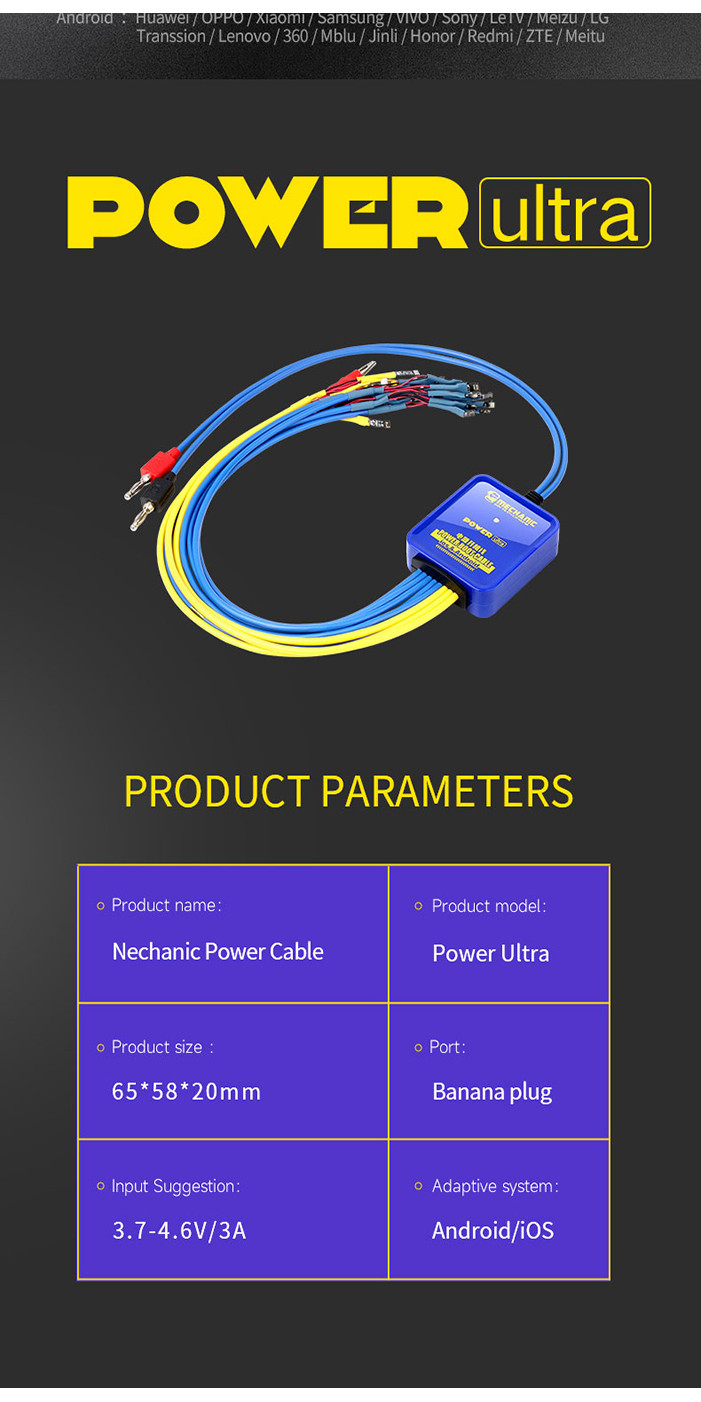 Mechanic Power Ultra Power Max Power Supply Test Cable Mobile Boot Line ...
