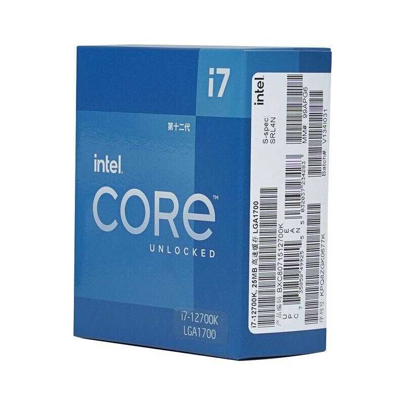 เหมาะสําหรับอุปกรณ์ CPU เดสก์ท็อปชนิดบรรจุกล่อง Intel Corey i7-12700K ...