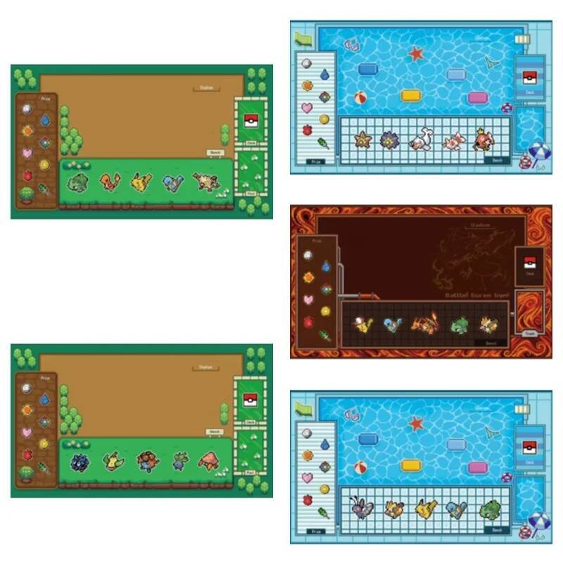 อะนิเมะเกมโปเกมอน PTCG การ์ดเฉพาะเล่น Mat Battle Against Pixels สไตล์ ...