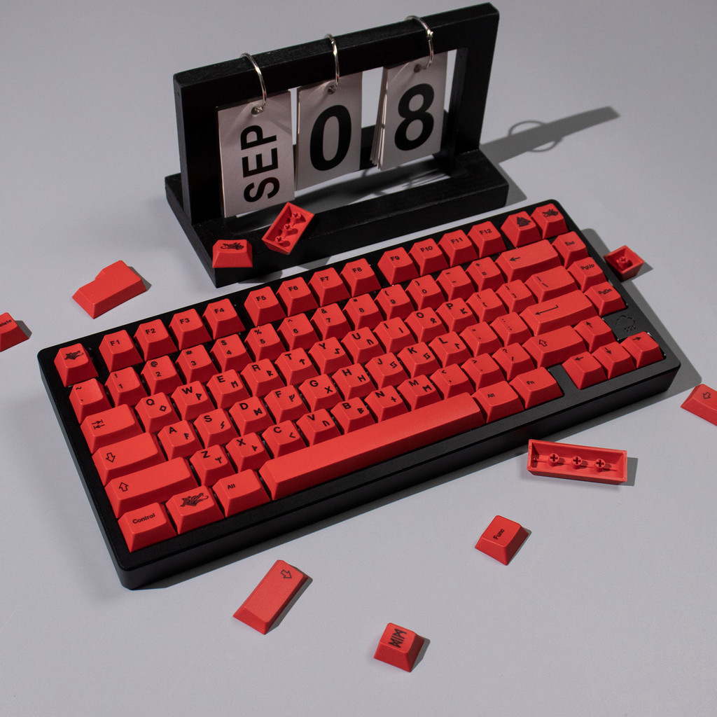 Minimalist Red Keycaps ไอคอนสีแดงอาร์กอน blot Japanse จีน Keycaps ...