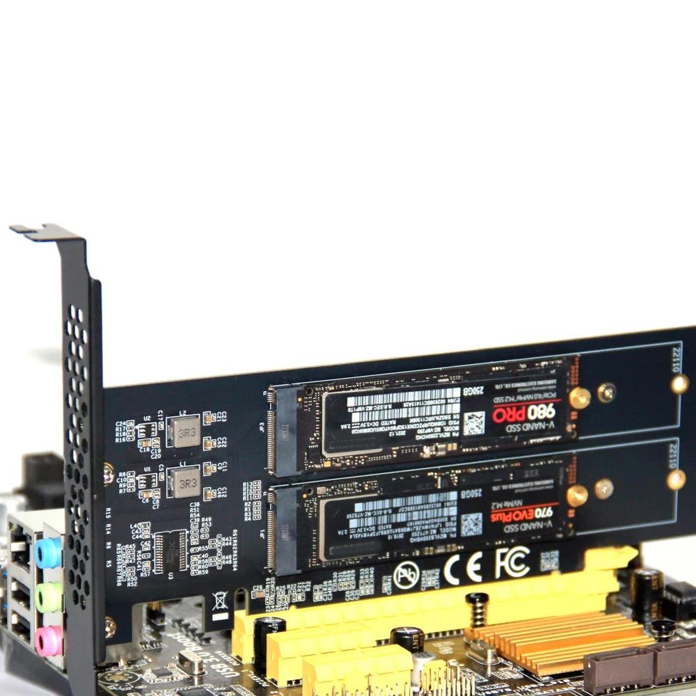 PCle4.0 X16 ถึง 4xNVME M.2 การ์ดขยาย M.2 SSD GEN4 PCIe4.0 PC เมนบอร์ด ...