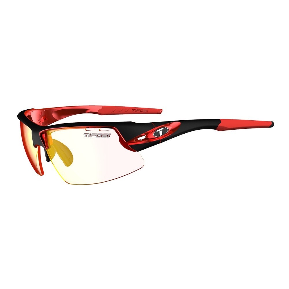 Tifosi Kilo Sportsonnenbrille – Schwarz/weiß, Clarion Red Fototec, Für Radfahren & Laufen