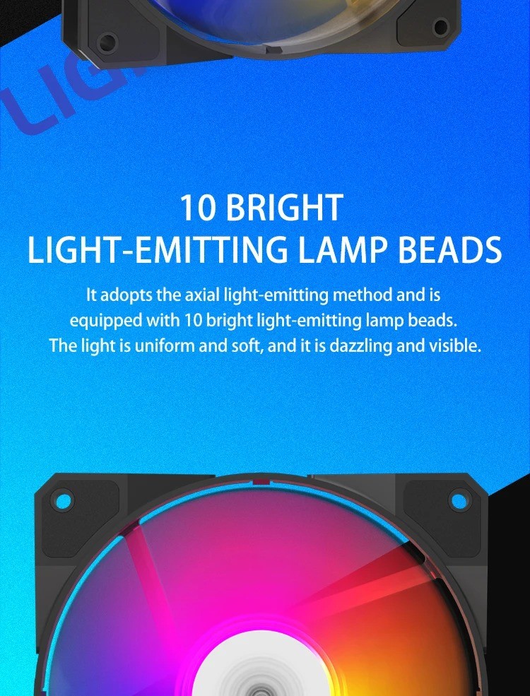 Teucer P16 RGB พัดลม 120 มม.PC คอมพิวเตอร์พัดลม Rainbow ฮีทซิงค์ 4PIN ...