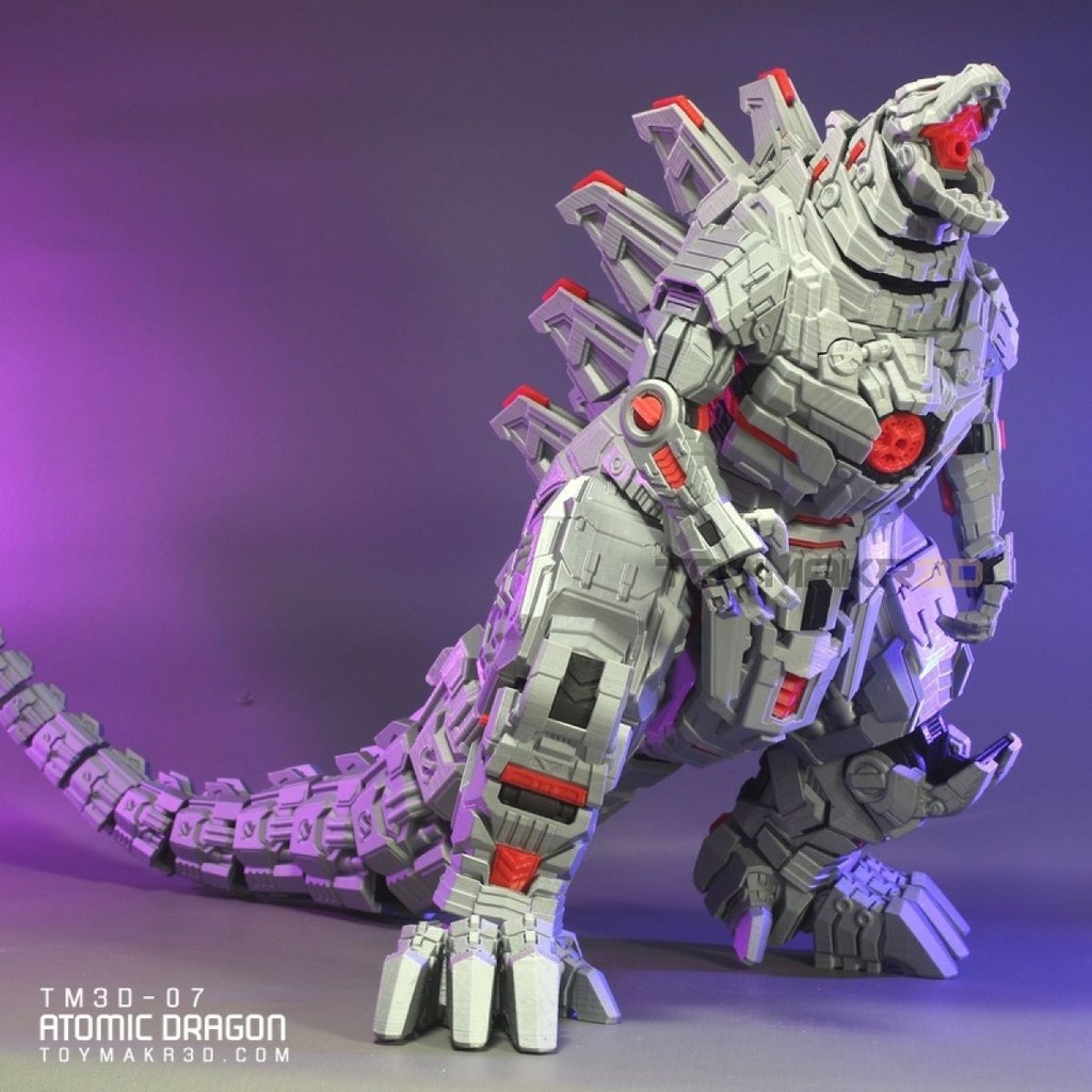 3D Godzilla รุ่น HAND-made Mecha Godzilla ชุด 3D การพิมพ์เด็กหุ้มเกราะ ...