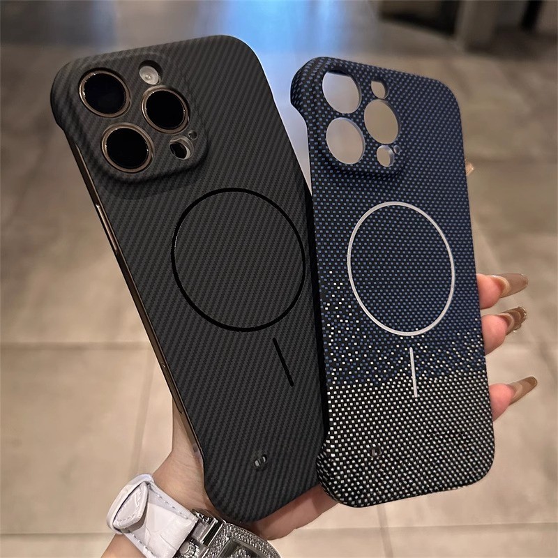 HOCE Ultra Thin Kevlar คาร์บอนไฟเบอร์แม่เหล็กเคสโทรศัพท์สําหรับ iPhone ...