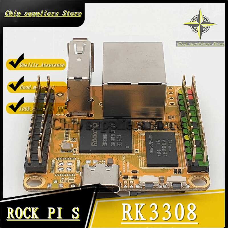 1Pcs / ร็อค PI S Rockchip Rk3308 แกนรูปสี่เหลี่ยม A35 พัฒนาบอร์ ...