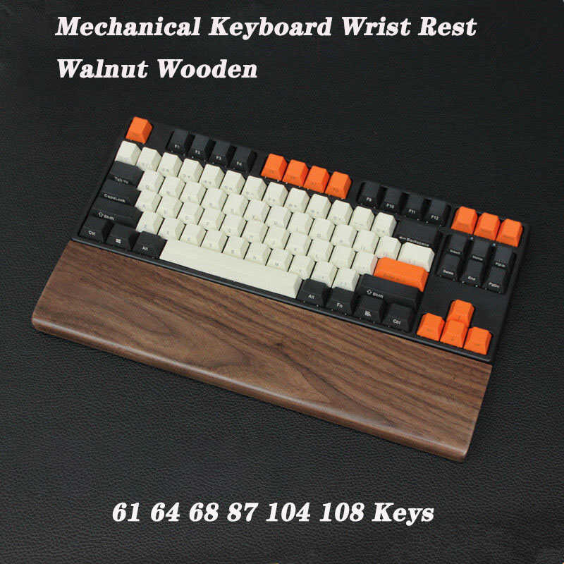 Mechanical c วอลนัท Keyboard ไม้ Handrail เกม 61 68 87 104 108 คีย์ ...
