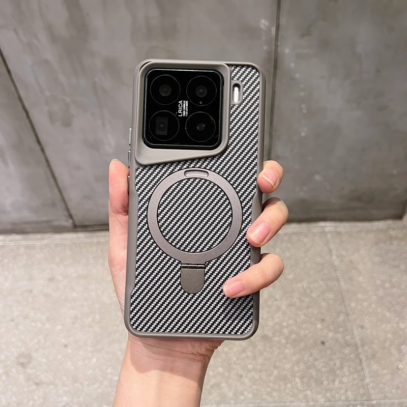 Hoce คาร์บอนไฟเบอร์รูปแบบแม่เหล็กเคสโทรศัพท์สําหรับ Xiaomi 15 Pro 14 ...