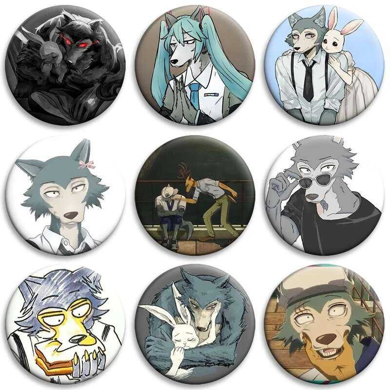 32/58 มม.อะนิเมะ Beastars ปุ่มนุ่ม Pins น่ารัก Legoshi Louis Haru เข็ม ...