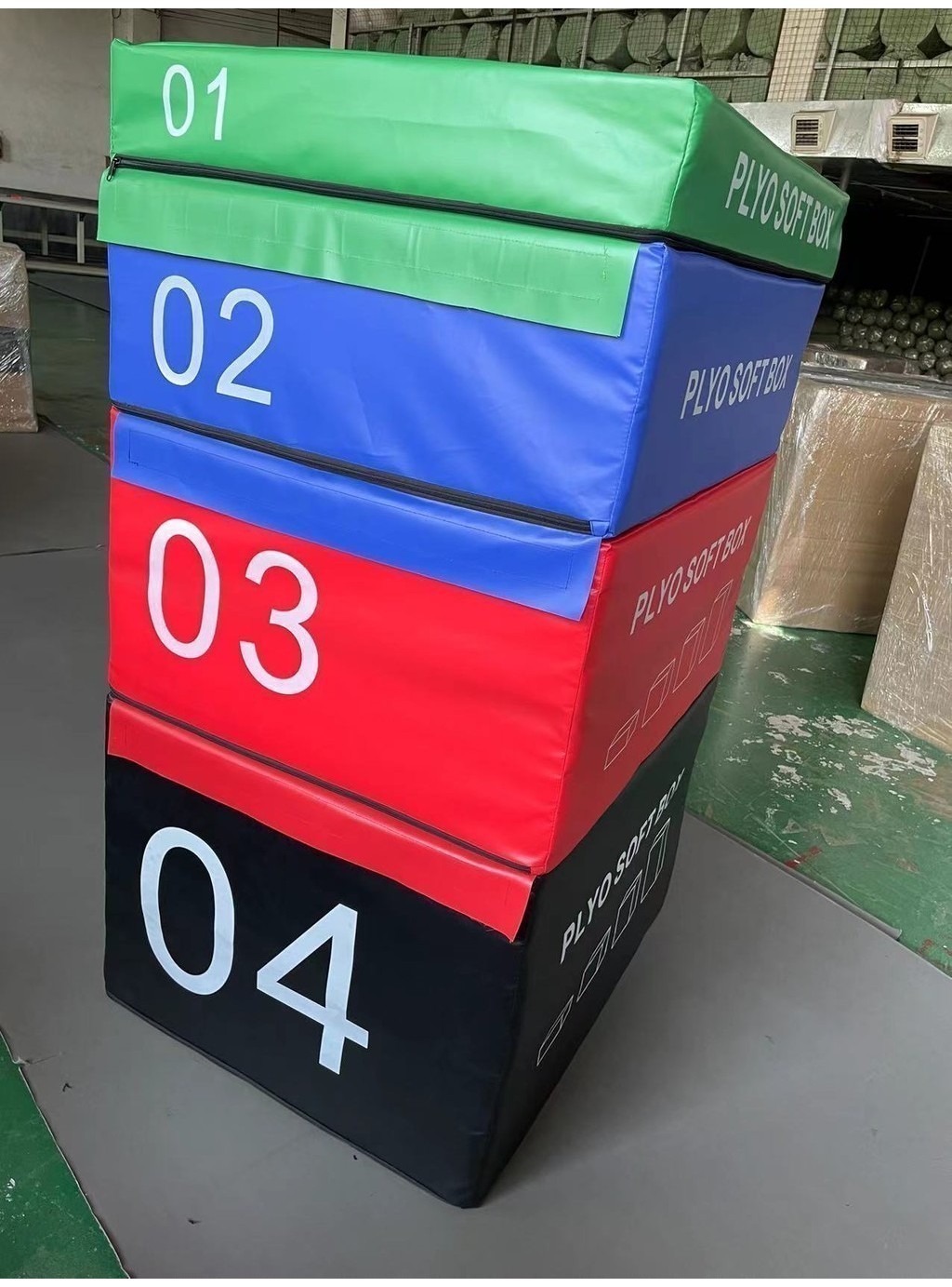 4 in 1 Foam Kid Plyo Jump Box for Box Jumping Practice Plyometric การ ...