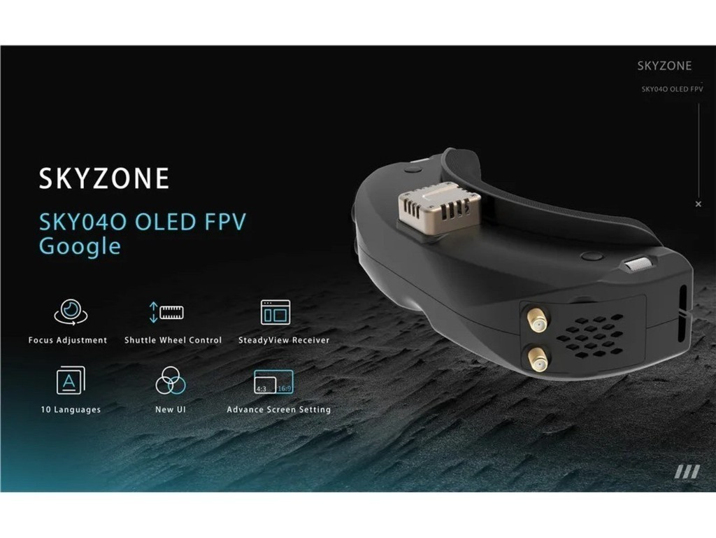Skyzone SKY04O PRO OLED 5.8G 48CH Steady View Receiver 1080X720 DVR FPV ...