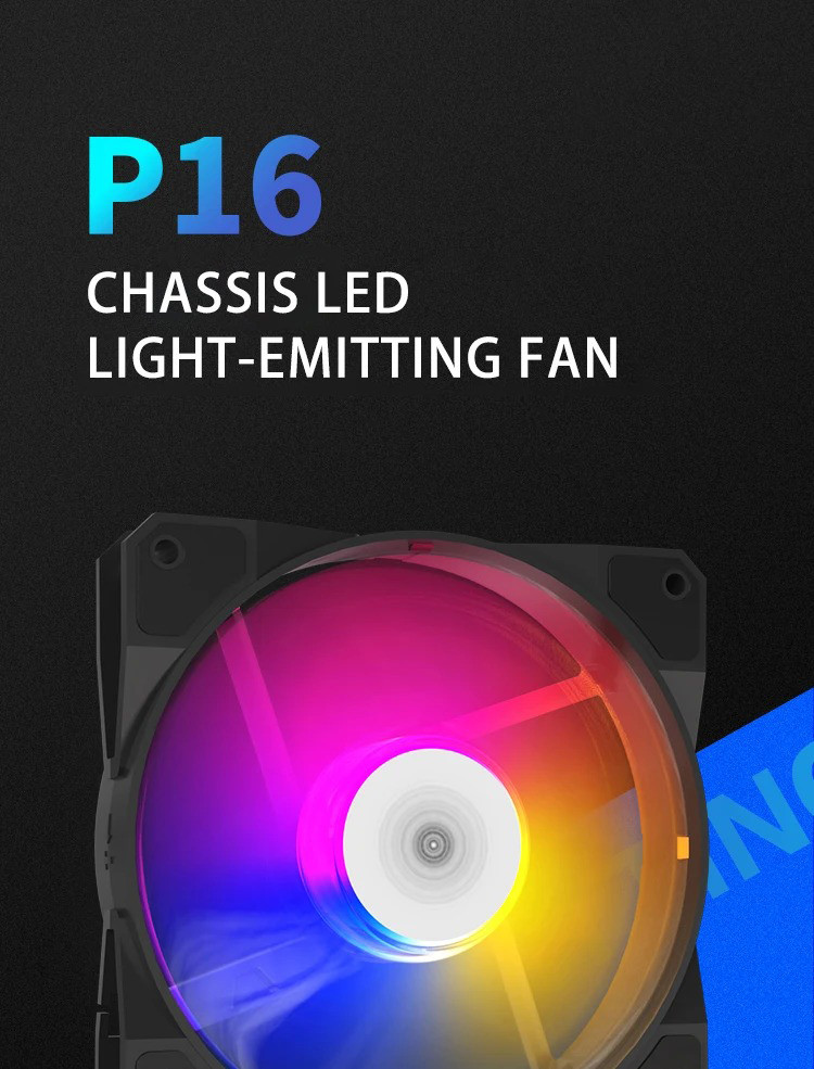 Teucer P16 RGB พัดลม 120 มม.PC คอมพิวเตอร์พัดลม Rainbow ฮีทซิงค์ 4PIN ...